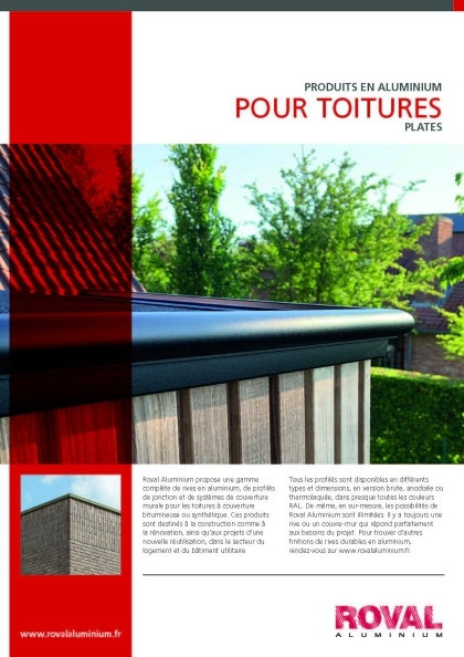 Produits en aluminium pour toitures plates (version raccourcie)